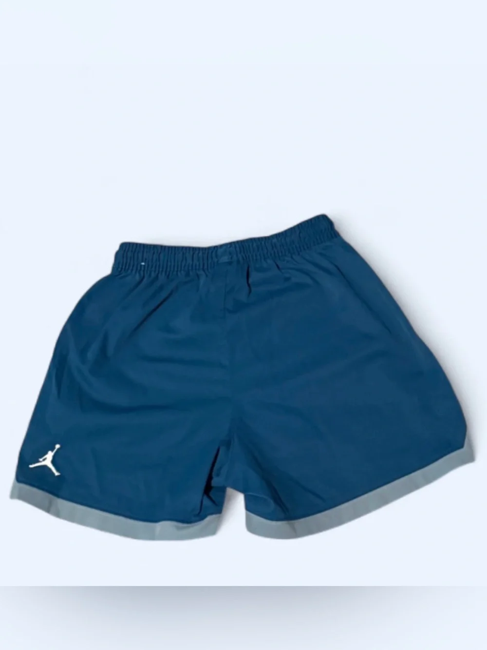 Jordan Men's Athletic Shorts in Teal Blue with Gray Trim